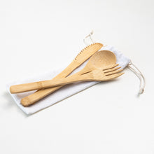 Load image into Gallery viewer, Bamboo Travel Cutlery Set