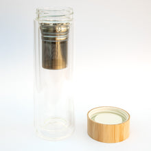 Load image into Gallery viewer, Double Wall Borosilicate Glass Water Bottle (450ml)