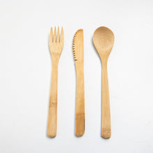 Load image into Gallery viewer, Bamboo Travel Cutlery Set