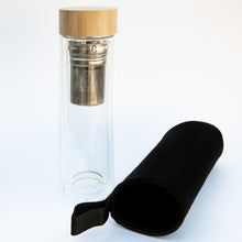 Load image into Gallery viewer, Double Wall Borosilicate Glass Water Bottle (450ml)
